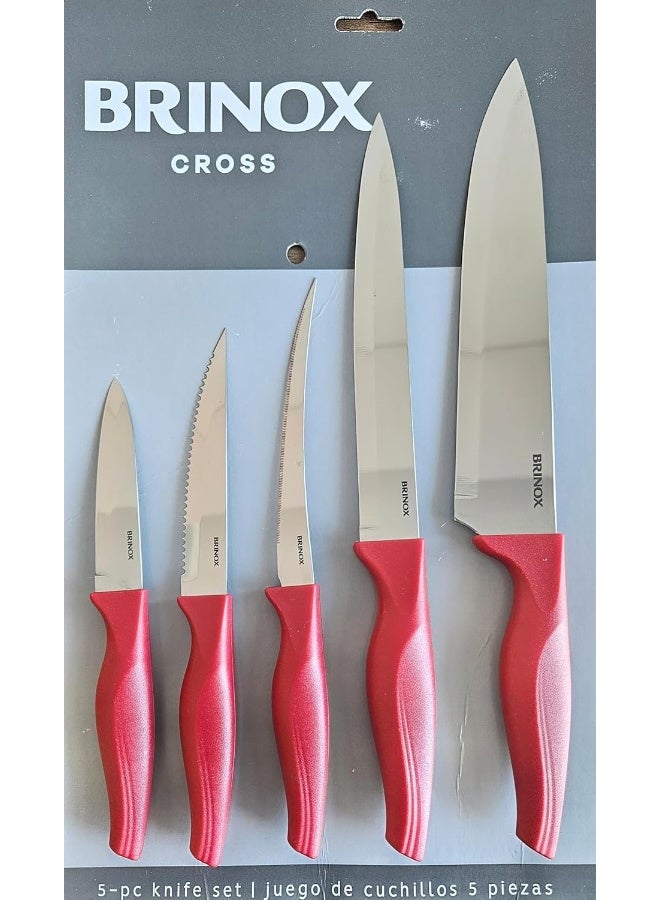 BRINOX طقم سكاكين برينوك كروس من الفولاذ المقاوم للصدأ 5 قطع (2556/518) - Image 4