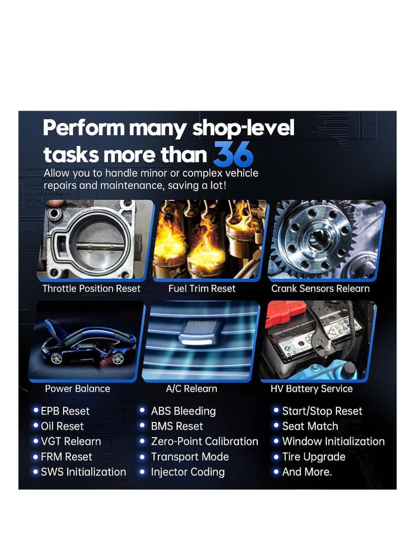 XTOOL - XTOOL D7 Bidirectional OBD2 Scanner: 2025 V2.0 Automotive Scanner Diagnostic Tool with Active Tests, All System, 36+ Resets, Crank Sensor Relearn, FCA - Image 1