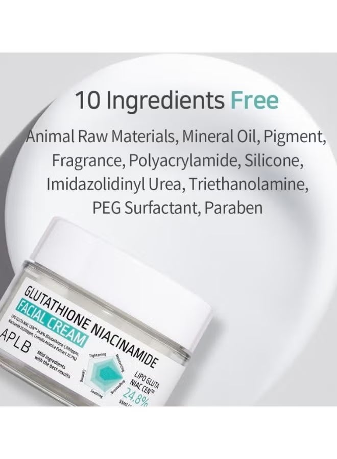 APLB Glutathione Niacinamide Facial Cream 55ml, Korean Skincare, Deep hydration - Image 5