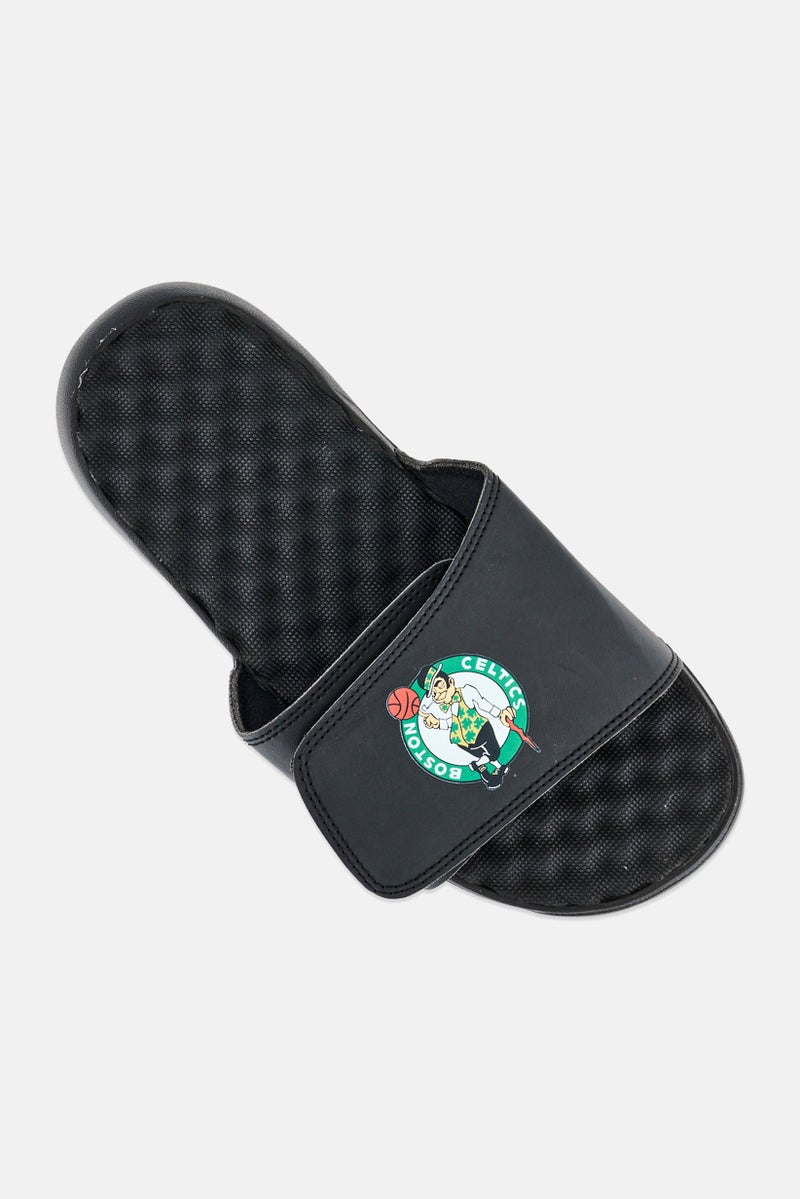 ISlide Men Boston Celtics Primary Logo Slip On Slides, Black - Image 4