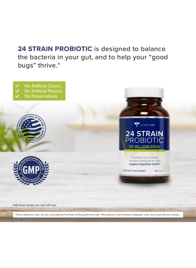 Gundry MD 24 Strain Probiotic With 30 Billion Cfus, 30 Count  - Image 5