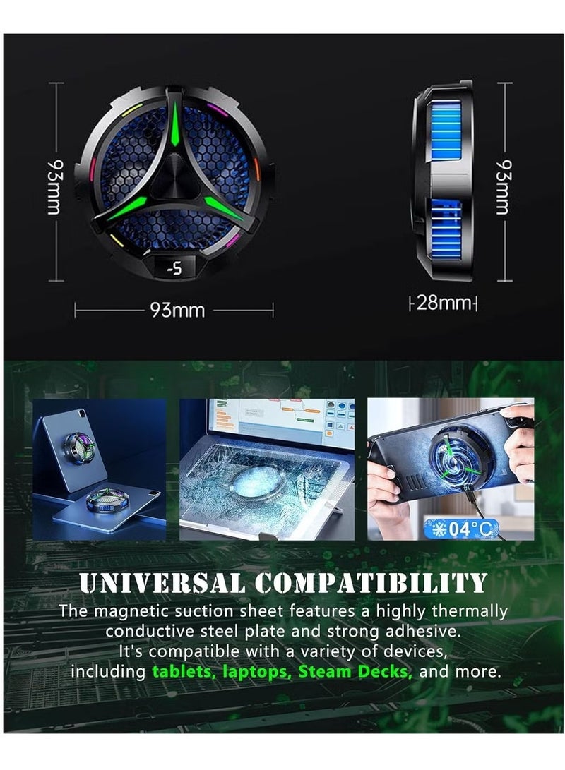 ELTRAZONE Magnetic Tablet Cooler – High-Performance Cooling Radiator with Temperature Display, Universal Cooling for iPad, Surface Pro, Tablets & More – Improved Heat Dissipation for Gaming, Streaming, and Intensive Use - Image 2