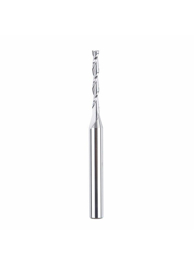 SpeTool Extra Long CNC Spiral Router Bits with Up Cut 1/8 inch Cutting Diameter, 1/4 inch Shank 3 inch Extra Long HRC55 Solid Carbide End Mill for Wood Cut, Carving - Image 1