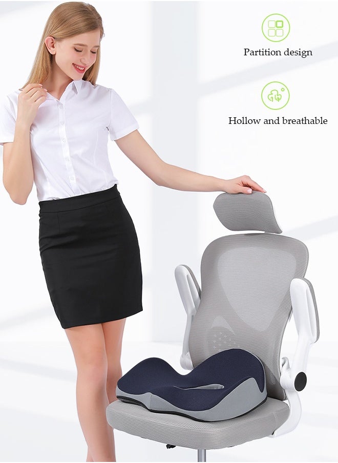 Donut Pillow，Memory Foam Seat Cushion，Multi Functional Waist Protection Cushion,Comfortable and Breathable，Removable and Washable，Suitable for Pregnancy, Hemorrhoids, Postpartum, Sciatica，Driving,Work and Home Using,49*41*15cm