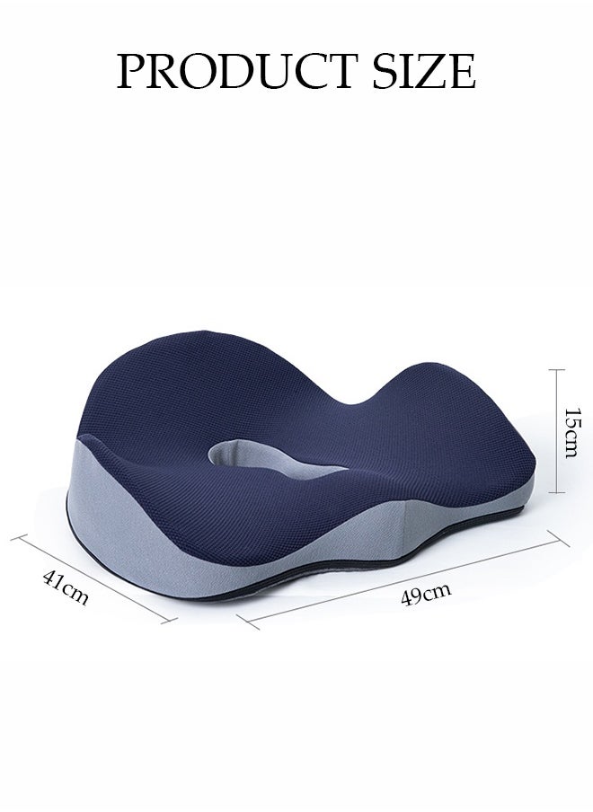 DUNISO Donut Pillow，Memory Foam Seat Cushion，Multi Functional Waist Protection Cushion,Comfortable and Breathable，Removable and Washable，Suitable for Pregnancy, Hemorrhoids, Postpartum, Sciatica，Driving,Work and Home Using,49*41*15cm  - Image 2