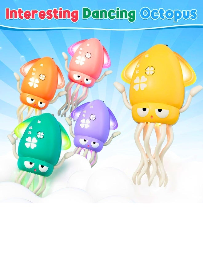 Chase Up Dancing Squid Baby Toy, Electric Crawling Octopus Tummy Time Toy, Rechargeable Magic Dancing Music Squid Baby Toys for 3 4 5 6 Year Old Kids Boy Girl Birthday Gifts Christmas Stocking Stuffers (Green) - Image 2