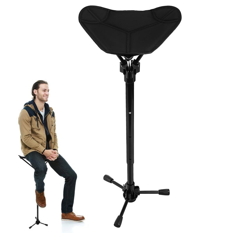 Adjustable Height Portable Folding Tripod Stool Lightweight Compact for Outdoor Camping Fishing - Image 2