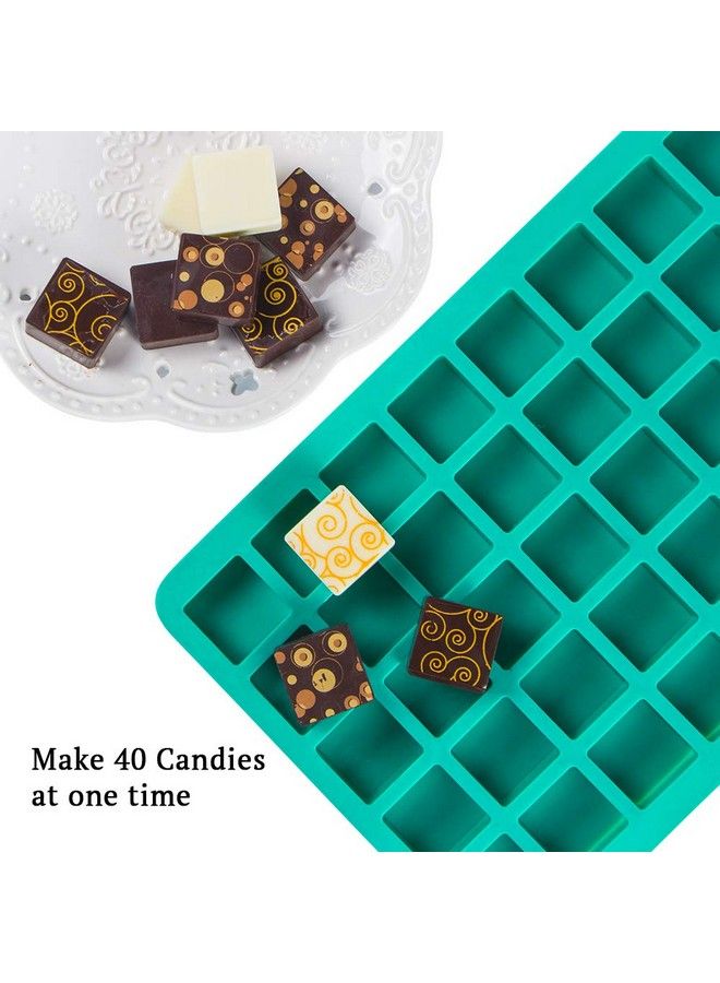 Webake Candy Molds Silicone Chocolate Molds 40Cavity Square Baking Molds For Homemade Caramel Hard Candy Truffle Chocolate Keto Fat Bombs Gummy Jello Peanut Butter Fudge - Image 5