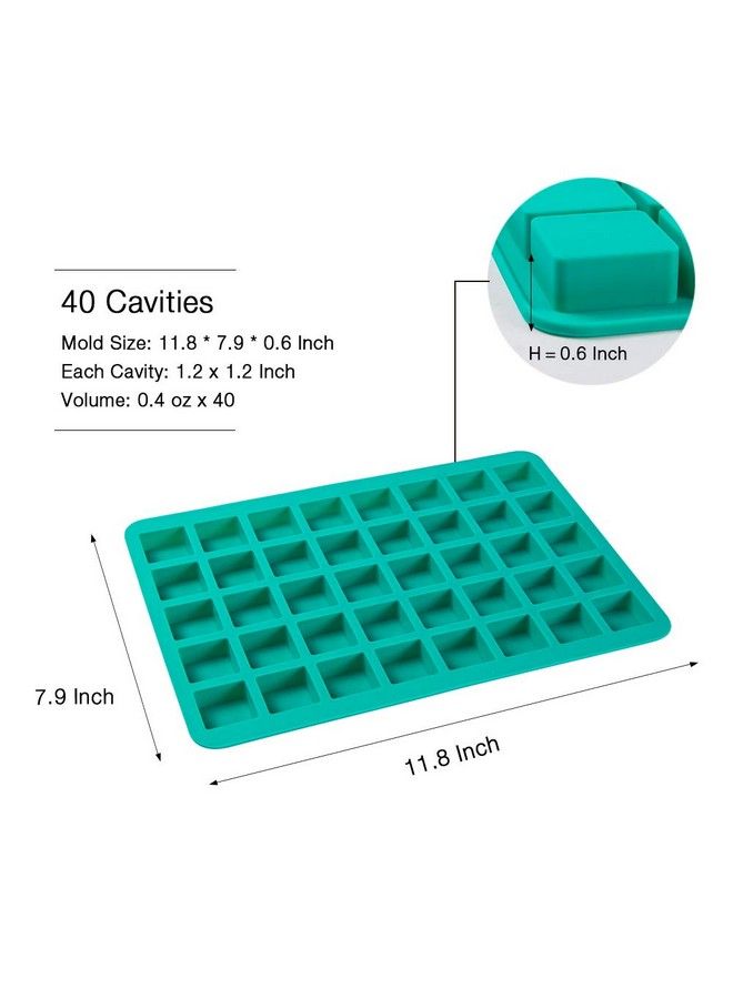 Webake Candy Molds Silicone Chocolate Molds 40Cavity Square Baking Molds For Homemade Caramel Hard Candy Truffle Chocolate Keto Fat Bombs Gummy Jello Peanut Butter Fudge - Image 4