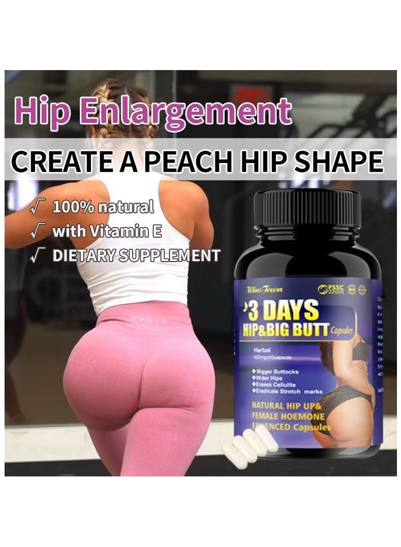 hip up Winstown 3 Days Hip & Butt Herbal Capsules for Natural Enhancement &  Hips - Dietary Supplement - Image 2