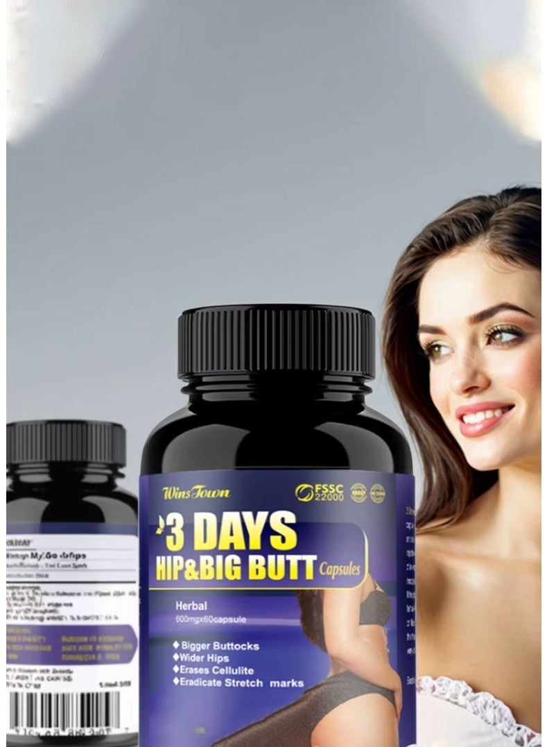 hip up Winstown 3 Days Hip & Butt Herbal Capsules for Natural Enhancement &  Hips - Dietary Supplement - Image 1