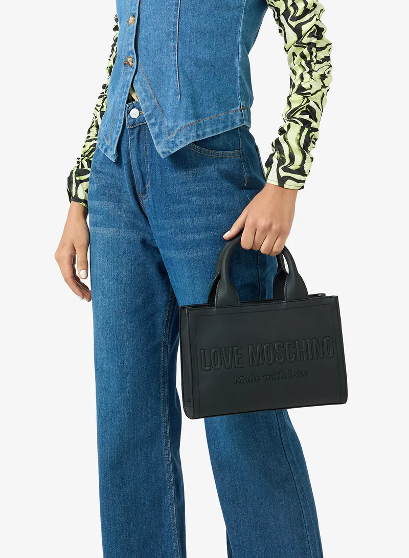 Love Moschino Signature Love GRS PU Shopper Tote