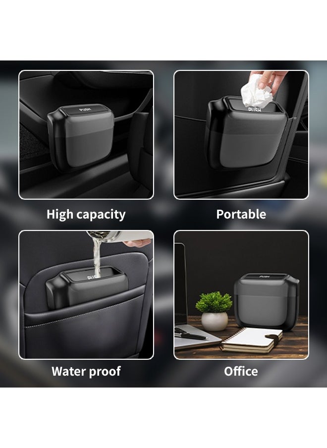 HOTOR Car Trash Can, Car Trash Cup with 30 Additional Car Trash Bags for Exclusive Using, Multipurpose Trash Can for Car, Office  Home to Meet Various Needs