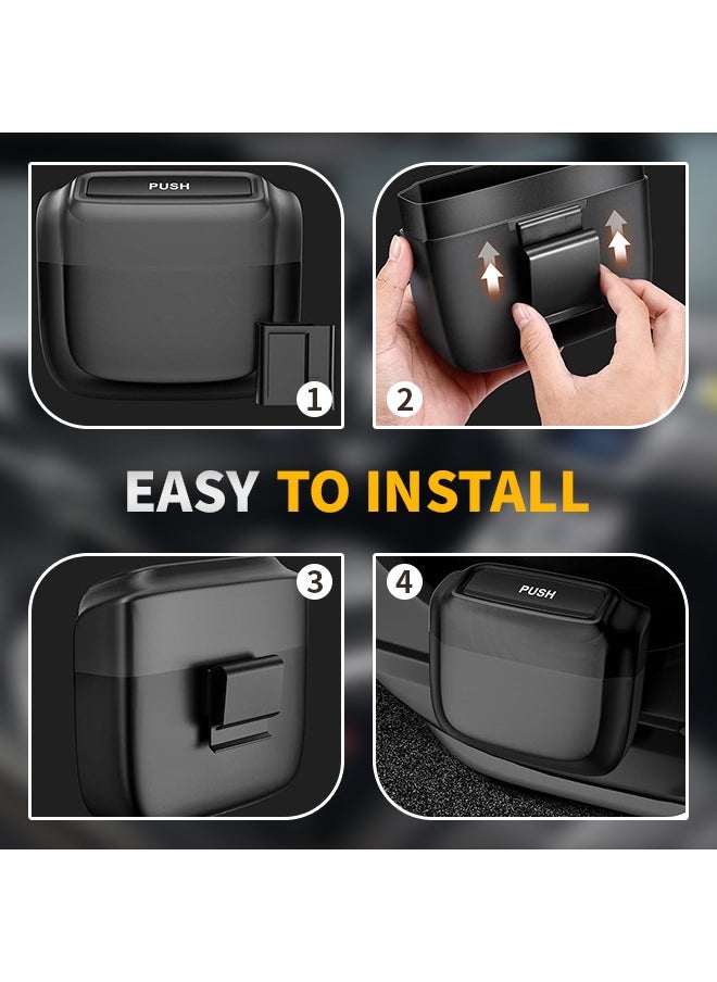 HOTOR Car Trash Can, Car Trash Cup with 30 Additional Car Trash Bags for Exclusive Using, Multipurpose Trash Can for Car, Office  Home to Meet Various Needs