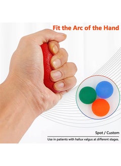 Generic 3 Pieces  Hand Grip Strength Trainer Stress Relief Ball (Orange, green, blue)  - Image 2