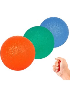 Generic 3 Pieces  Hand Grip Strength Trainer Stress Relief Ball (Orange, green, blue)  - Image 1