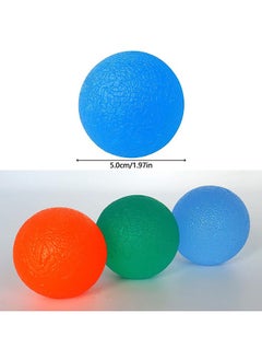 Generic 3 Pieces  Hand Grip Strength Trainer Stress Relief Ball (Orange, green, blue)  - Image 3