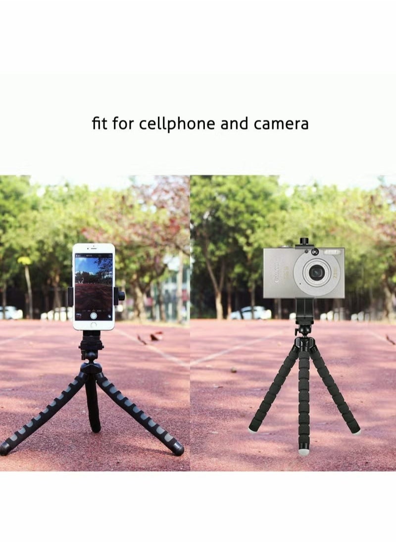 Generic - Smartphone Tripod Adapter Cell Phone Holder Mount Adapter, Fits iPhone, Samsung, and all Phones, Rotates Vertical and Horizontal, Adjustable Clamp - Image 1