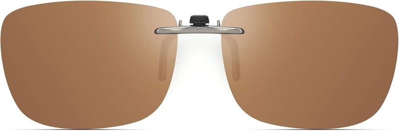 CAXMAN Polarized Clip On Sunglasses Over Prescription Glasses Men Women Compact Fit Non-Flip Up - Image 1