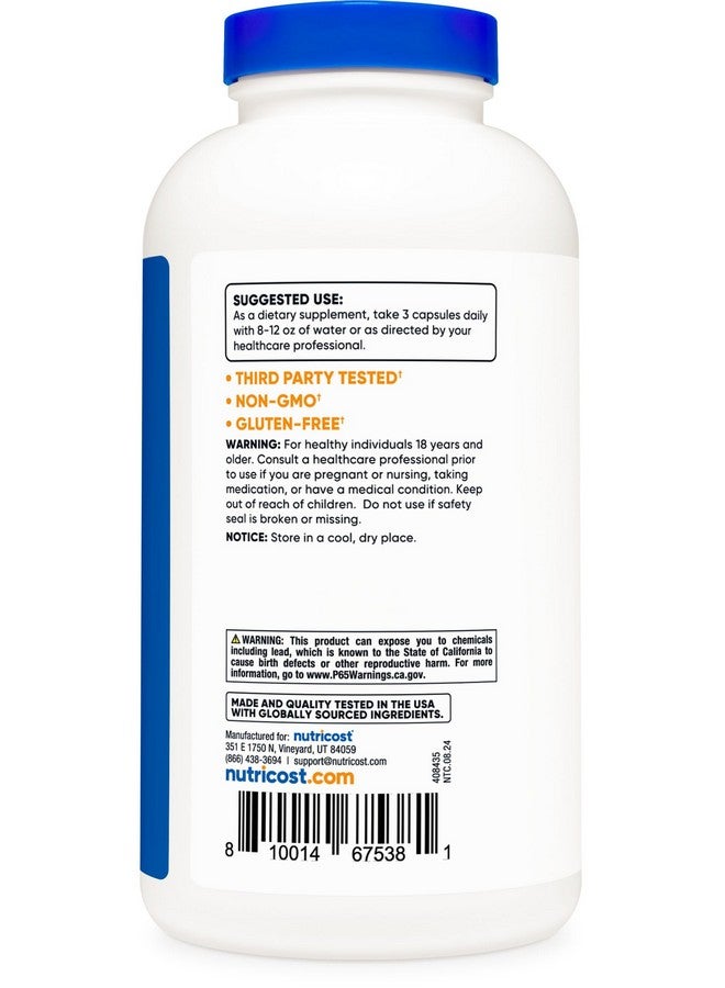 نيوتريكوست قشر سيلليوم 1500 مجم لكل وجبة، 500 كبسولة - خالية من الكائنات المعدلة وراثيًا وخالية من الجلوتين - Image 4