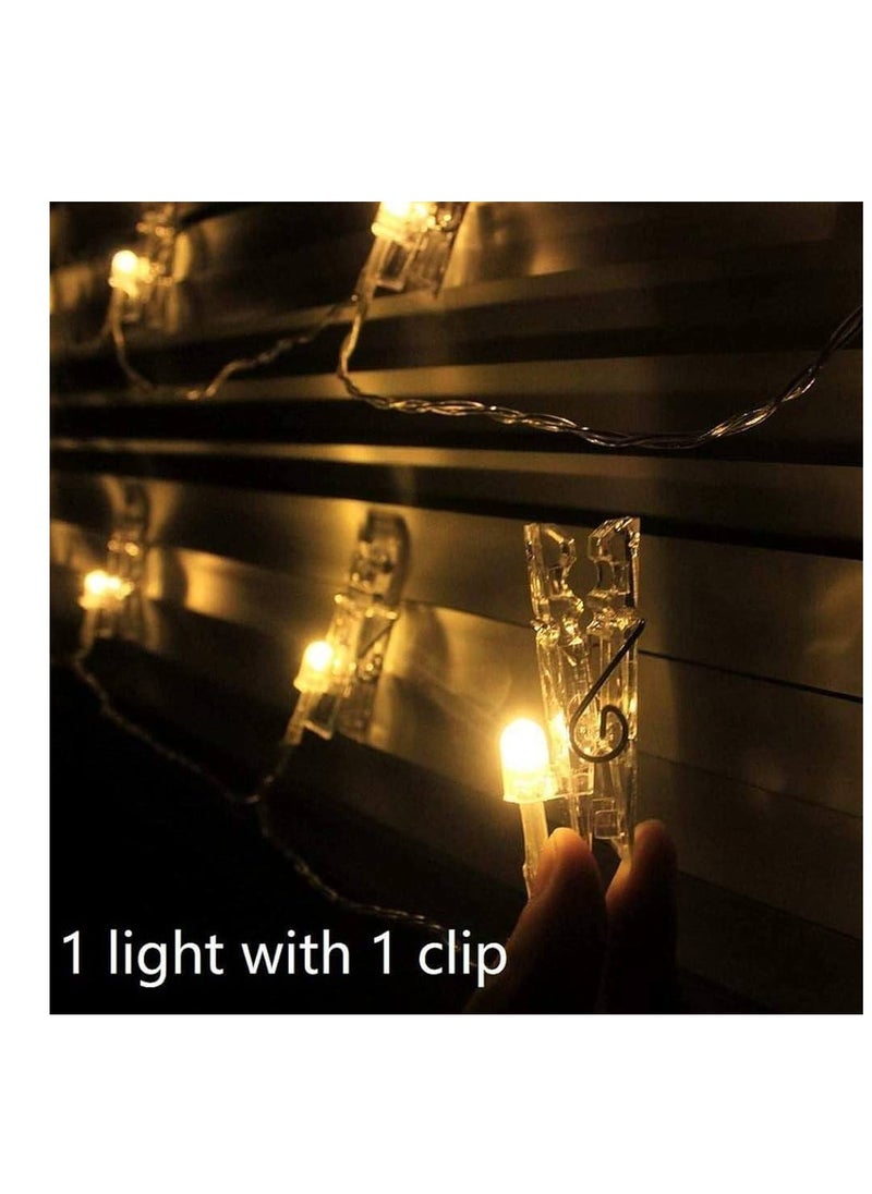 NAMA Ramadan decorations - light rope branch, crystal clips, 16 pieces, yellow LED lighting, transparent color, home and room decor,  - Image 4