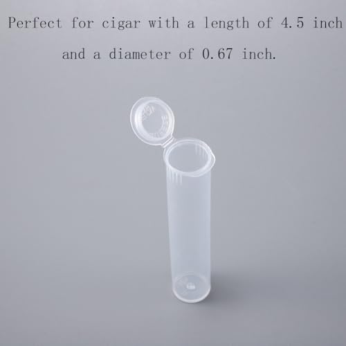 lasenersm 10 Pieces Small Size Cigar Tube Cigar Case Plastic Cigar Storage Tube Cigar Storage Case Single Cigar Holder Cigar Container with Caps, Clear - Image 3