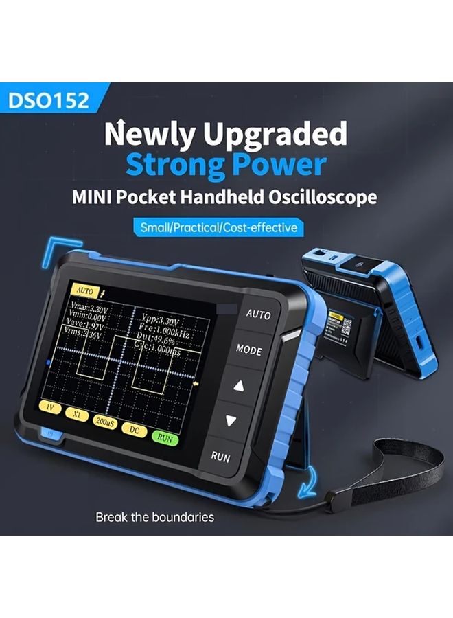 DSO152 راسم الإشارة الرقمي المحمول 2.5 ميجا عينة/ثانية 200 كيلوهرتز قابل للشحن عبر USB متين - Image 2