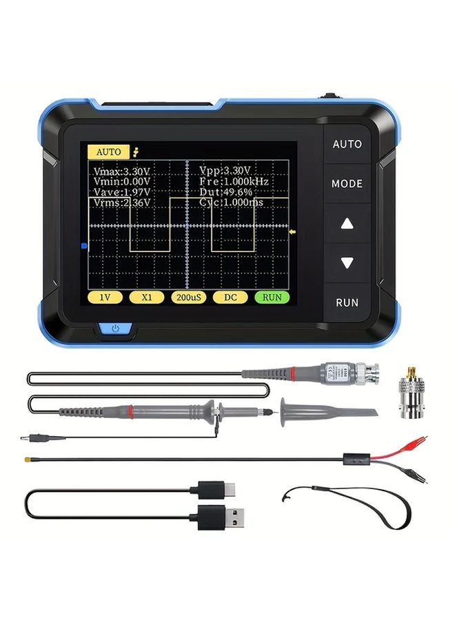 DSO152 راسم الإشارة الرقمي المحمول 2.5 ميجا عينة/ثانية 200 كيلوهرتز قابل للشحن عبر USB متين - Image 1