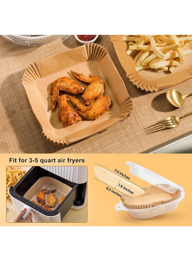 ARLICORPING Air Fryer Liner, 100 Non-Stick Disposable Liners, Oil-Proof, For Baking Roasting Microwave (100 Pcs Air Fryer Paper Squares), Medium - Image 2