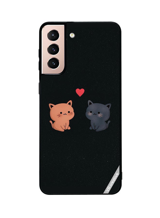 VR CREATIVE Protective Case Cover For Samsung Galaxy S21 Plus 5G Cats Design Multicolour - Image 1