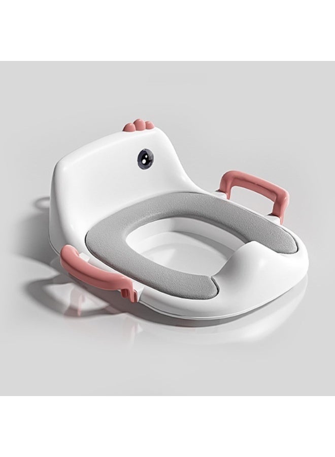 كيلا مقعد تدريب على استخدام المرحاض للأطفال، مقعد تدريب على استخدام المرحاض مع مقابض ومسند ظهر، أغطية مقاعد مرحاض محمولة للأطفال الصغار، وسائد مقعد تدريب على استخدام المرحاض مبطنة، للاستخدام في المراحيض البيضاوية، للأولاد والبنات - Image 4