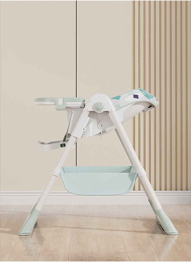 kiddoz - كرسي طعام مرتفع للأطفال - طلاء - أخضر - Image 1
