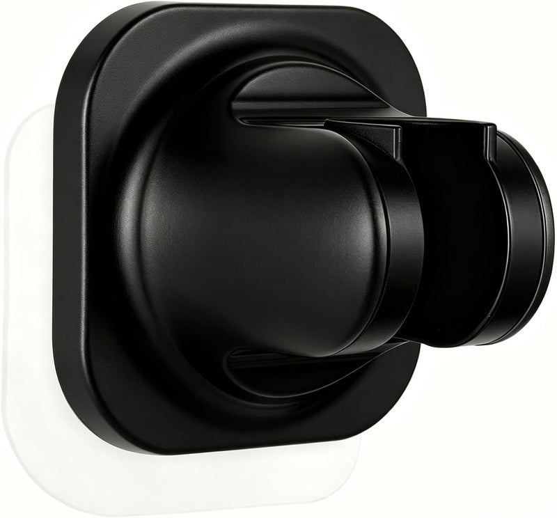 RIVOODS Hand held Shower Head Holder-4 Degree Adjustable-Adhesive Base Install in a Breeze with Screw Alternative to Fit All Surfaces. RV Camper Shower Wand Holder. (Matte Black) - Image 1