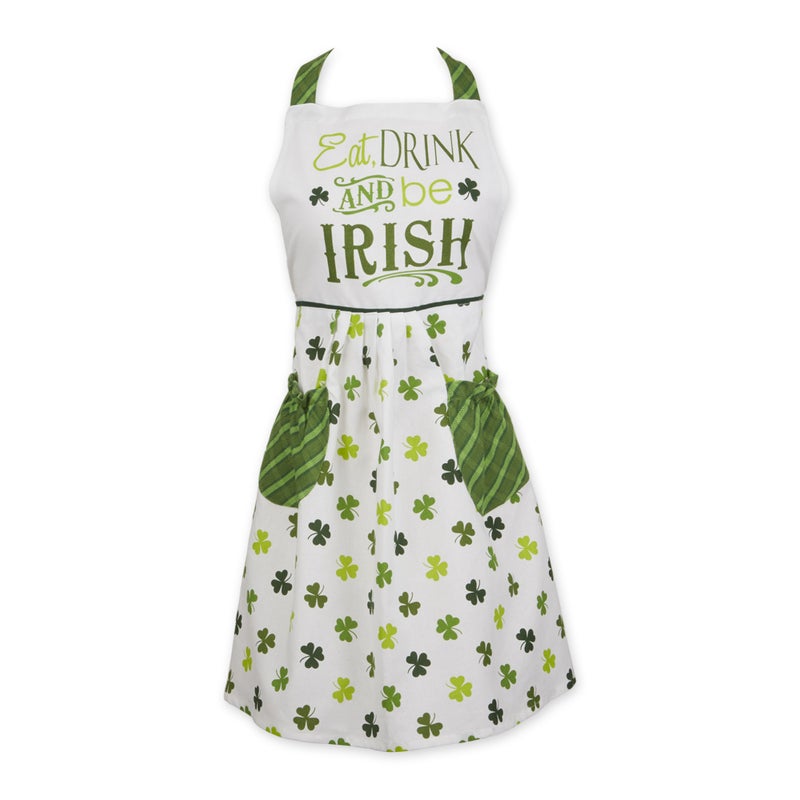 EL: TEXTILES EAT DRINK AND BE IRISH SKIRT APRON  - Image 1