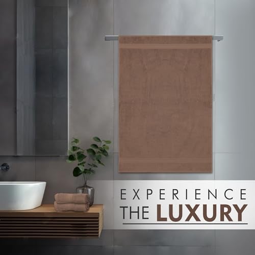 Ambra Linens 500 GSM Highly Absorbent Towel, 100% Cotton, Soft and Plush, All Seasons Use, Large, Everyday Use, Durable (1 Piece of Bath Towel, Brown) - Image 4