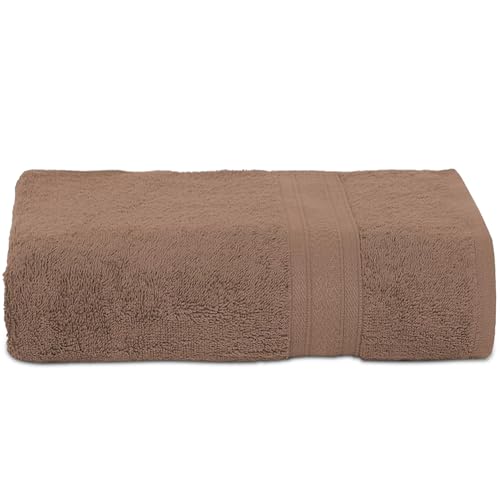 Ambra Linens 500 GSM Highly Absorbent Towel, 100% Cotton, Soft and Plush, All Seasons Use, Large, Everyday Use, Durable (1 Piece of Bath Towel, Brown) - Image 1