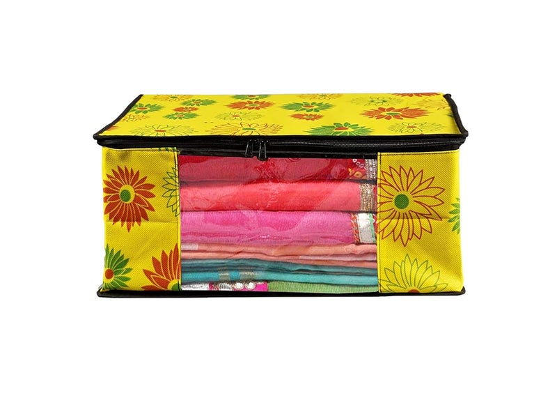 SHAPING FABRIC Non-Woven Garment Cover with Transparent Window & Double Metal Zipper - Dustproof Storage Bag for Sarees, Suits, Jackets, and Shirts - Image 1