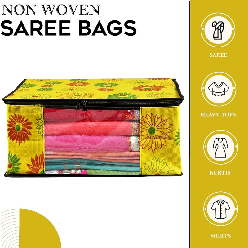 SHAPING FABRIC Non-Woven Garment Cover with Transparent Window & Double Metal Zipper - Dustproof Storage Bag for Sarees, Suits, Jackets, and Shirts - Image 2