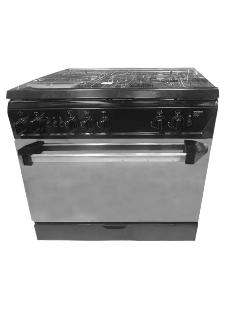 Fresh Fresh Smile Galaxy Gas Cooker, 60*90 Cm, 5 Burners, Fan, Grill, Black - Image 1