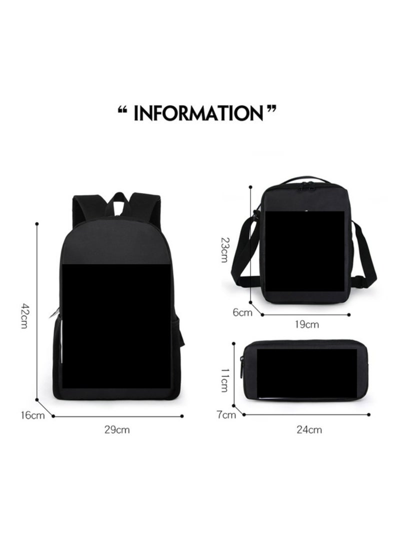 Generic - Cartoon anime backpack for primary and secondary school students, large capacity casual lightweight backpack, cartoon shoulder bag, pencil case, pencil case, and pencil case - Image 1
