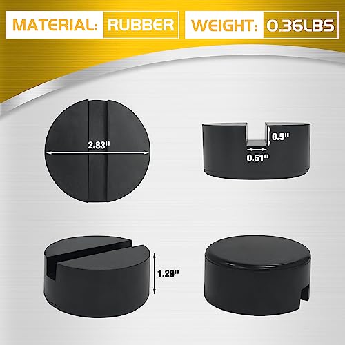TONDA Floor Jack Rubber Pad, Universal Jack Pad Adapter, Pinch Weld Side Frame Rail Protector (2 Pack) - Image 2