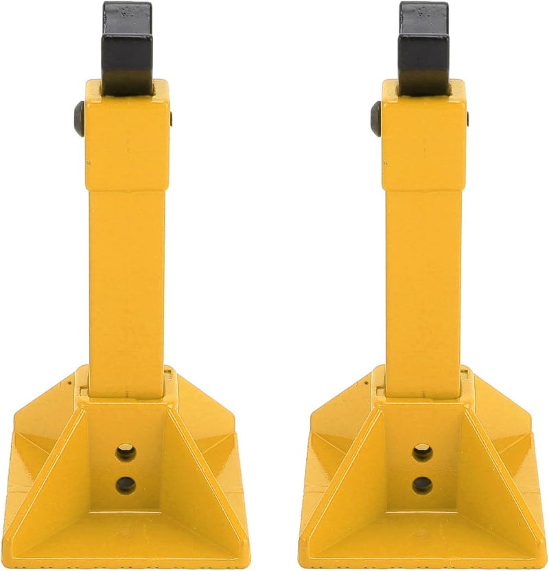 RiToEasysports RC Car Jack Stand, Metal Height Adjustable Toy Stand with Large Base for 1/18 1/10 /8/7 RC Crawler Truck Car Simulation Climbing Vehicles (Yellow) - Image 4