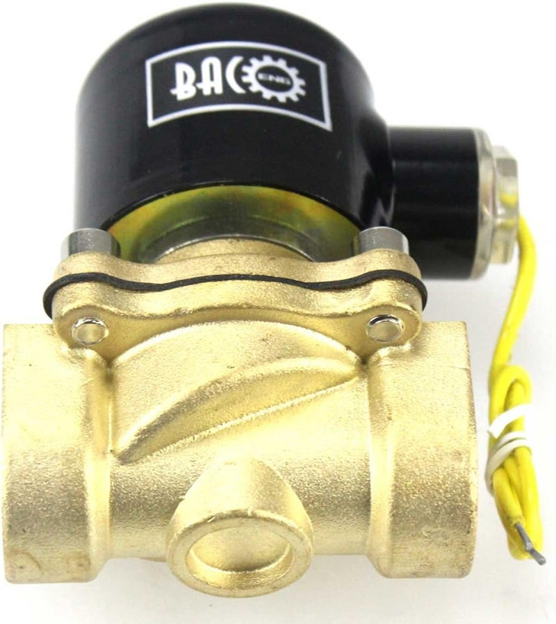 BACOENG 3/4" DC12V Electric Solenoid Valve (NPT, Brass, Normally Closed) - Image 5