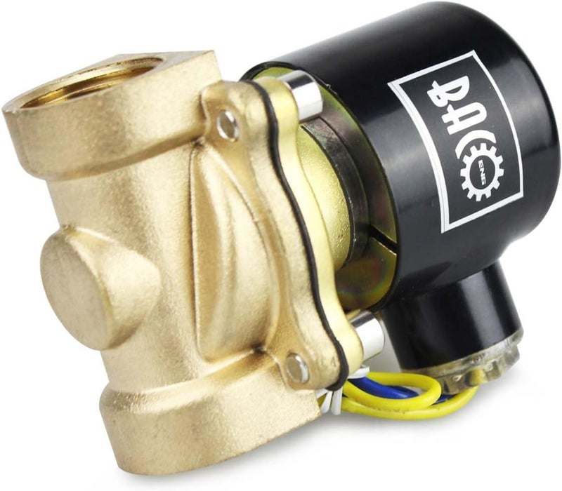 BACOENG 3/4" DC12V Electric Solenoid Valve (NPT, Brass, Normally Closed) - Image 4