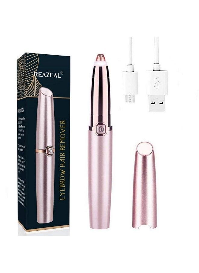 Reazeal - Rechargeable Eyebrow Hair Remover Painlessprecision Eyebrow Trimmer Eyebrow Razor Tool For Face Lips Nose Facial Hair Removal For Men Women - Image 1