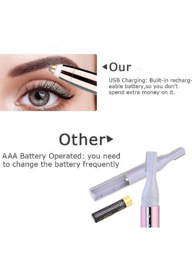 Reazeal - Rechargeable Eyebrow Hair Remover Painlessprecision Eyebrow Trimmer Eyebrow Razor Tool For Face Lips Nose Facial Hair Removal For Men Women - Image 1