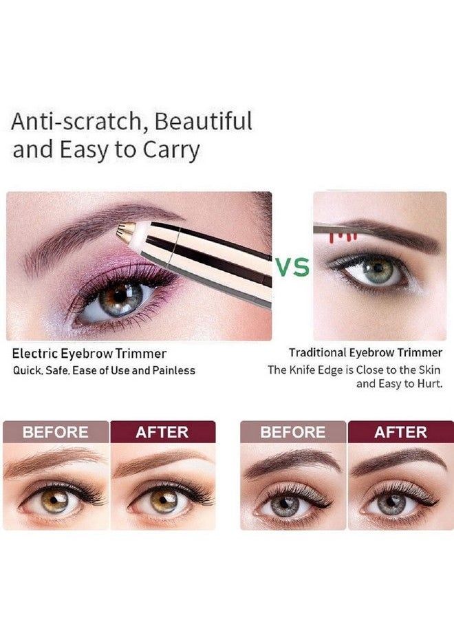Reazeal - Rechargeable Eyebrow Hair Remover Painlessprecision Eyebrow Trimmer Eyebrow Razor Tool For Face Lips Nose Facial Hair Removal For Men Women - Image 1