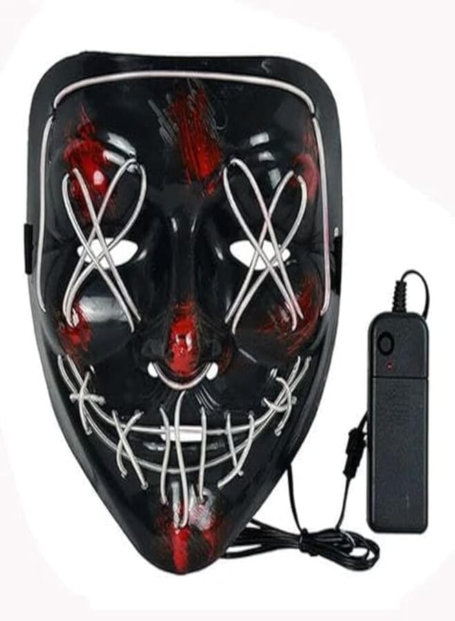 LED Light Up Halloween Mask Purge Mask for Festival Cosplay Halloween 