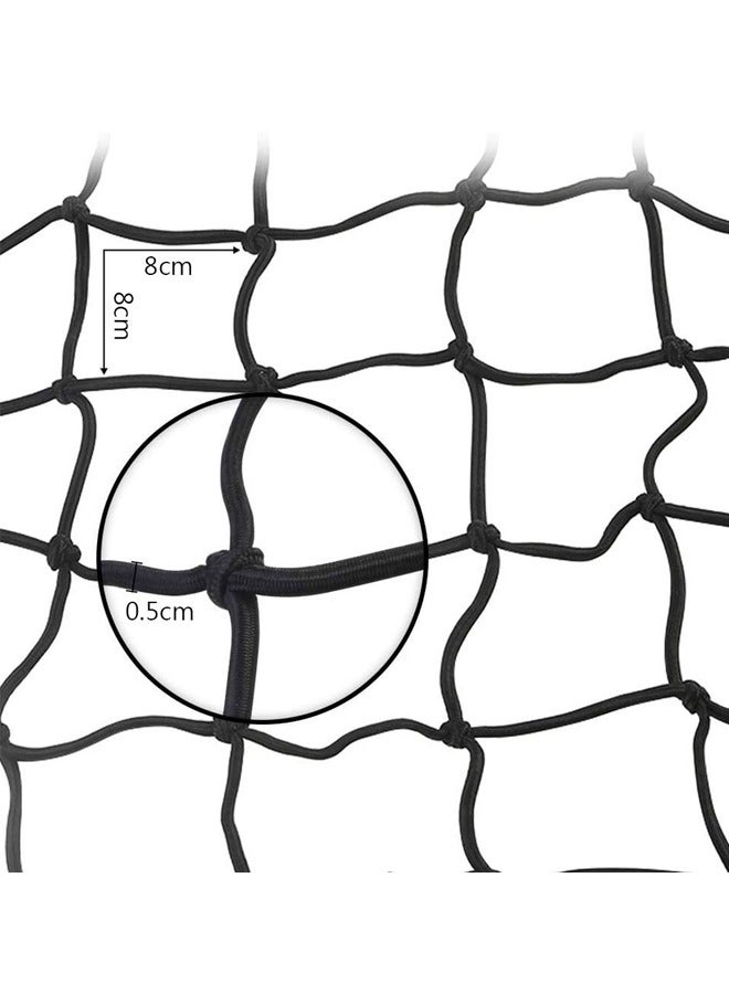 دراجة نارية الشحن الثقيلة بنجي صافي ، يمكن أن تمتد إلى 75x75cm ، مع 6 خطاف معدنية قابلة للتعديل ، 6x6cm صافي ، ومناسبة للدراجات النارية 40x40cm - Image 3
