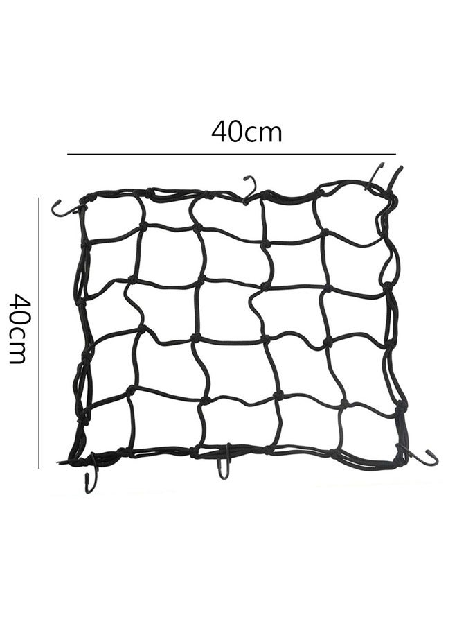 دراجة نارية الشحن الثقيلة بنجي صافي ، يمكن أن تمتد إلى 75x75cm ، مع 6 خطاف معدنية قابلة للتعديل ، 6x6cm صافي ، ومناسبة للدراجات النارية 40x40cm - Image 2